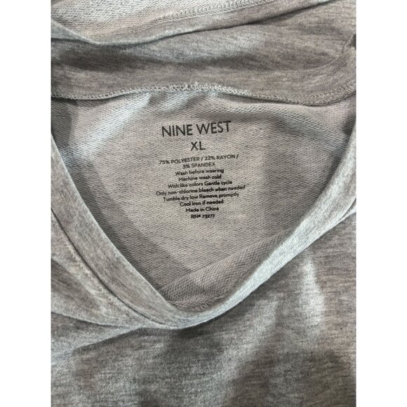 Nine West Heather Gray Sleeveless Ruched Tunic Dress XL Polyester/Rayon/Spandex - Picture 5 of 5